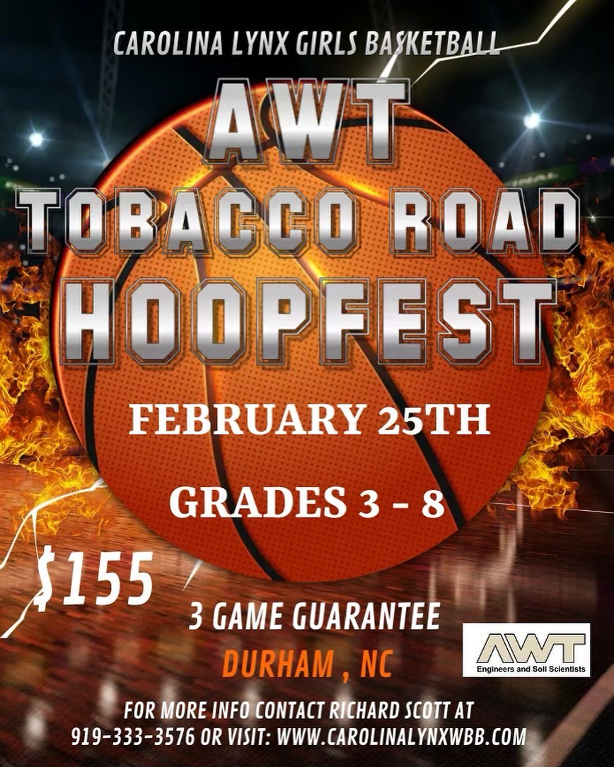 Marketing Flyer AWT Tobacco Road Hoopfest